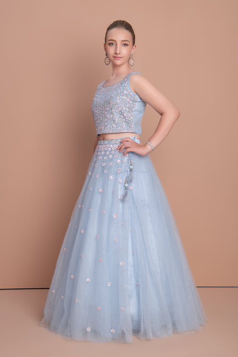 Sky Blue Choli