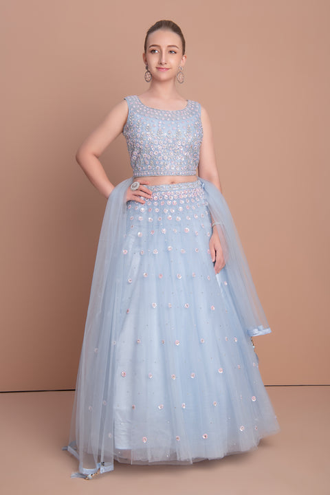 Sky Blue Choli