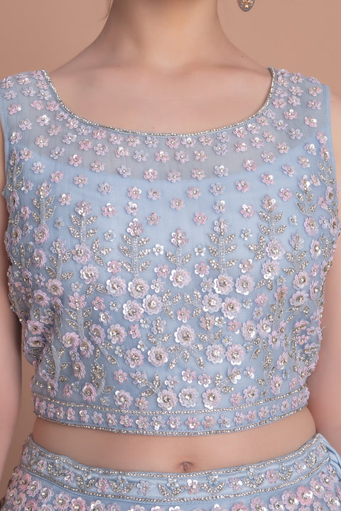 Sky Blue Choli
