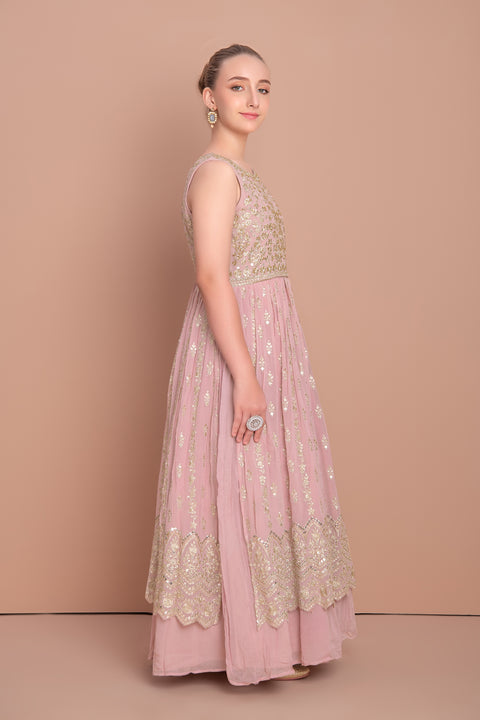 Pink Chudidar