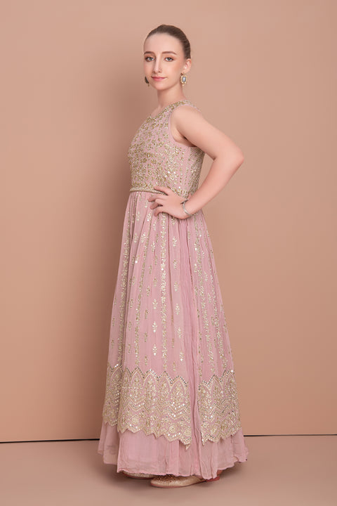 Pink Chudidar