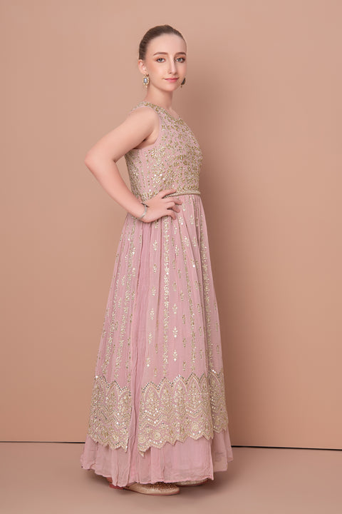 Pink Chudidar
