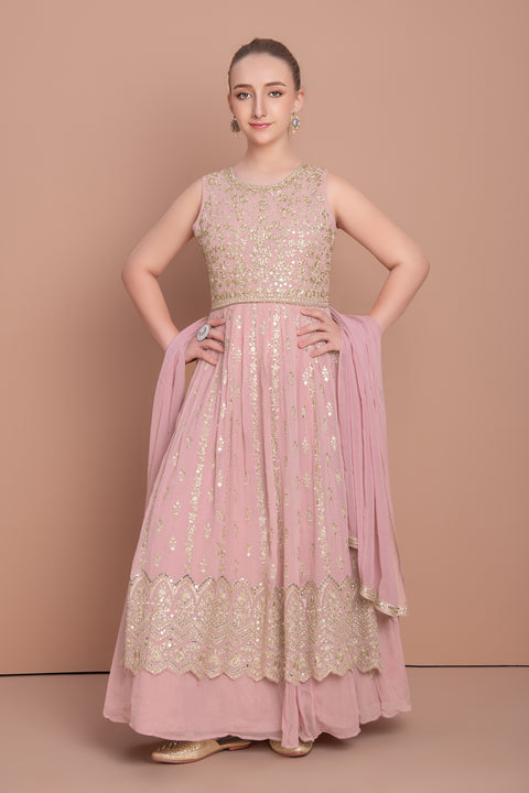 Pink Chudidar