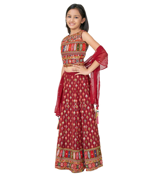 Maroon Choli
