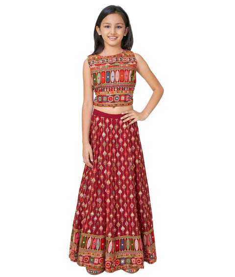 Maroon Choli