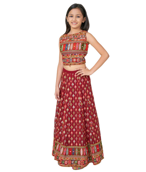 Maroon Choli