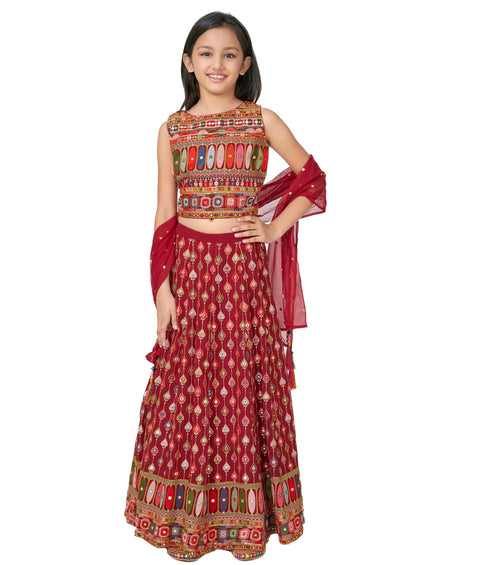 Maroon Choli