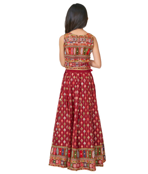 Maroon Choli