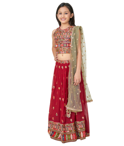 Maroon Choli
