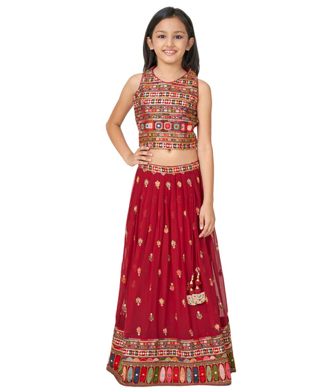Maroon Choli