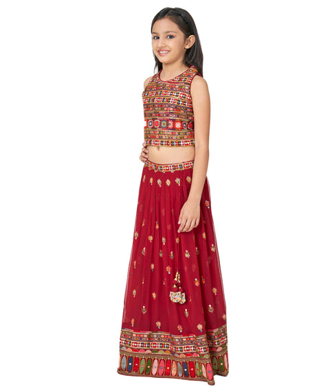 Maroon Choli