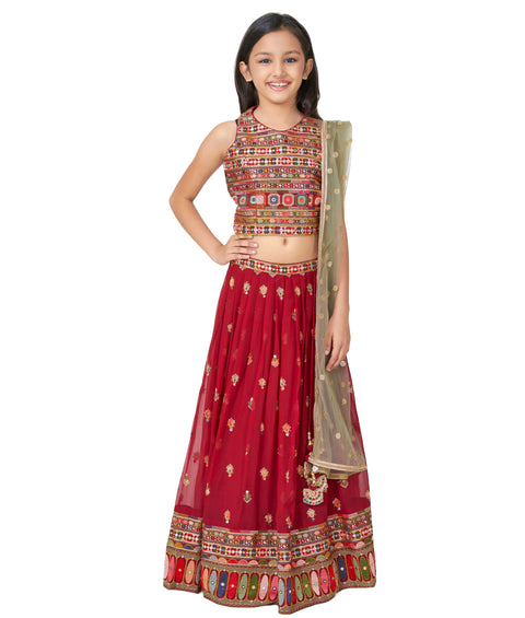 Maroon Choli
