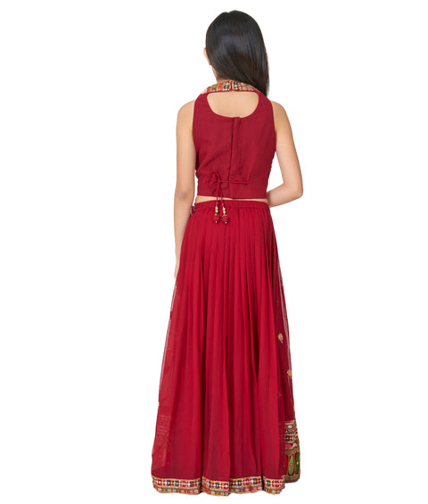 Maroon Choli