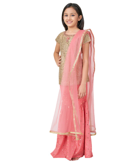 Peach Garara Suit