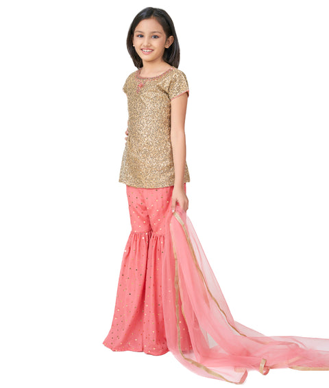 Peach Garara Suit