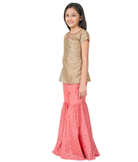 Peach Garara Suit