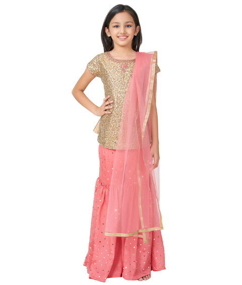 Peach Garara Suit