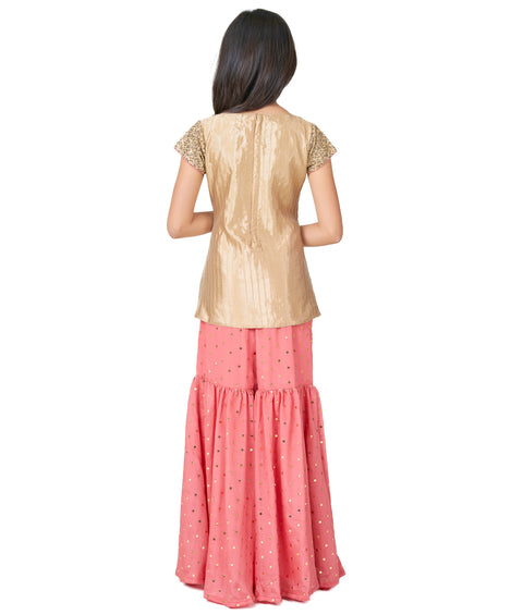Peach Garara Suit