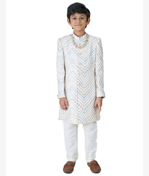 Cream Sherwani