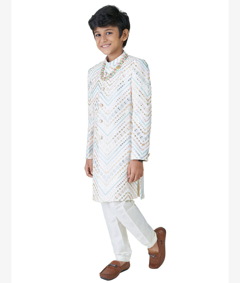 Cream Sherwani