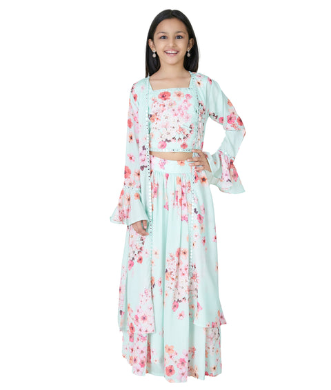 Green Palazzo Suit