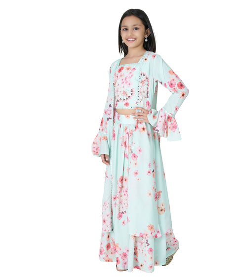 Green Palazzo Suit