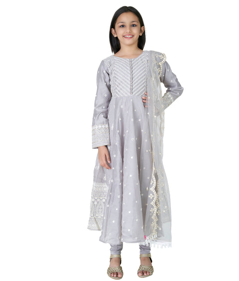 Grey Chudidar