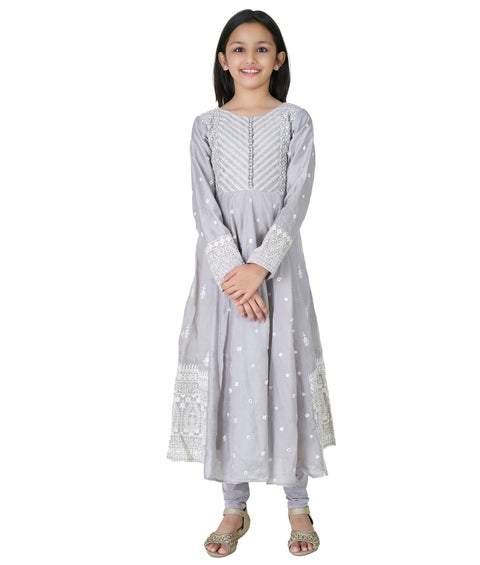 Grey Chudidar
