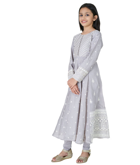 Grey Chudidar