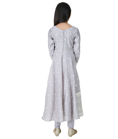 Grey Chudidar