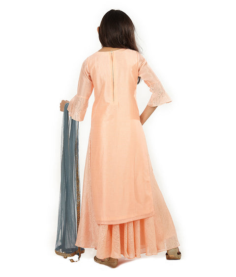 Peach Garara Suit