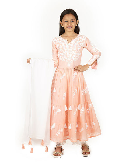 Peach Chudidar