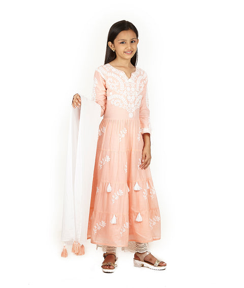 Peach Chudidar